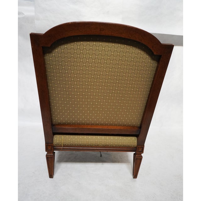 Wood 1990s William Switzer Louis XVI Continental Custom Upholstered Armchair For Sale - Image 7 of 18