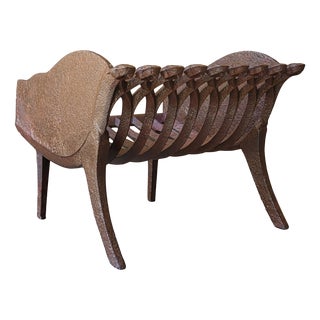 Cast Iron Fireplace Log Holder, 1890s For Sale