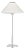 J. Randall Powers by Visual Comfort Signature Hackney Table Lamp in Polished Nickel with Linen Shade For Sale