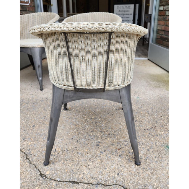 Palecek Palecek Navy Armchair - Set of 4 For Sale - Image 4 of 12