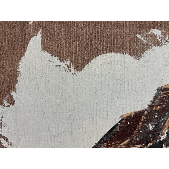 Artist Lace Framed Rustic Barn Painting, Circa 1963 For Sale - Image 10 of 12