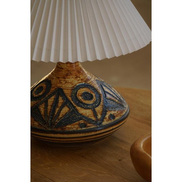 Danish Modern Stoneware Model 3073 Table Lamp attributed to Søholm, Denmark, 1960s For Sale - Image 13 of 18
