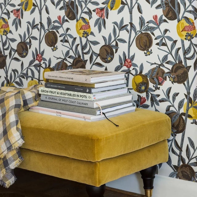 Borastapeter Borastapeter Granatapple Wallpaper in Slate and Ochre For Sale - Image 4 of 4