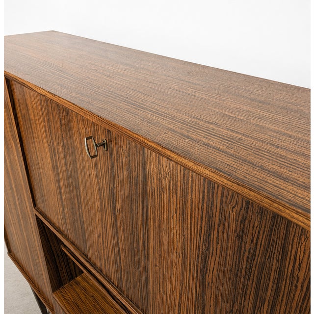 Wood Mid-Century Highboard with Bar and Writing Desk, 1960s For Sale - Image 7 of 9