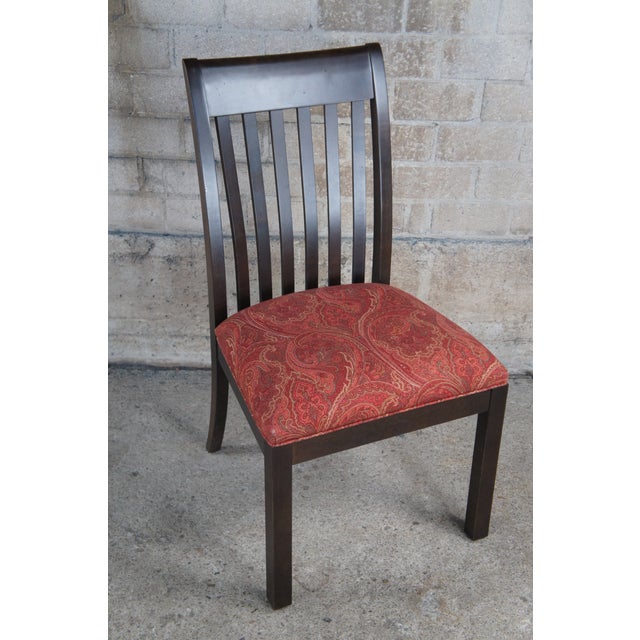 Wood Vintage Ethan Allen American Artisan Maple Slat Bacj Dinging Chairs 22-6002- Set of 4 For Sale - Image 7 of 12