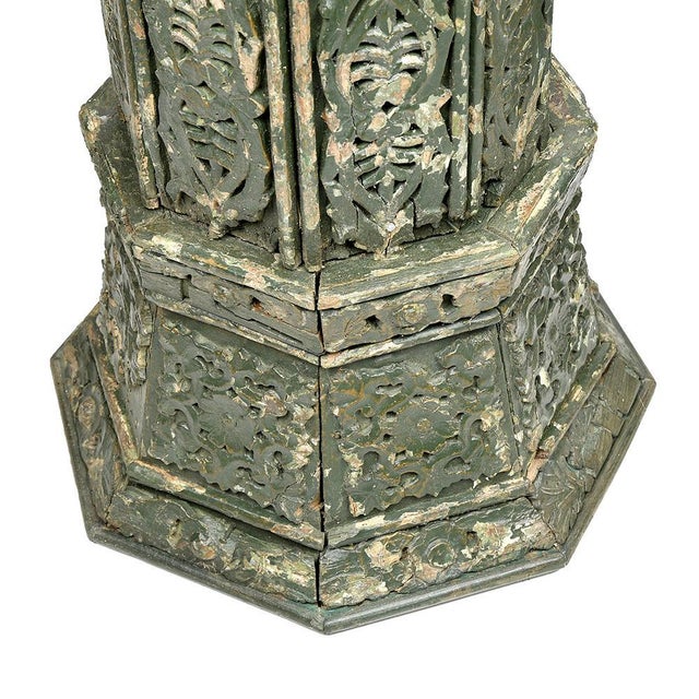 Large Carved Wooden Columns, Set of 4 For Sale - Image 9 of 11