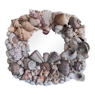 Continenthal Baroque Grotto Style Wall Mirror on the Pewter Base. For Sale