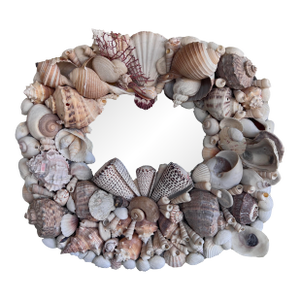 Continenthal Baroque Grotto Style Wall Mirror on the Pewter Base.
