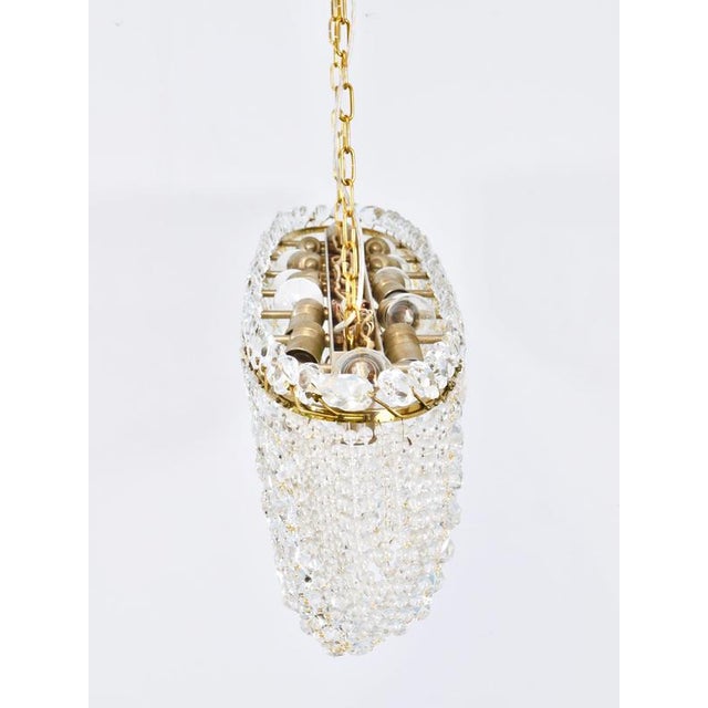 58 Zeppelin Chandelier in Crystal and Brass by J. T. Kalmar for Kalmar, Vienna, Austria, 1950s For Sale - Image 15 of 18