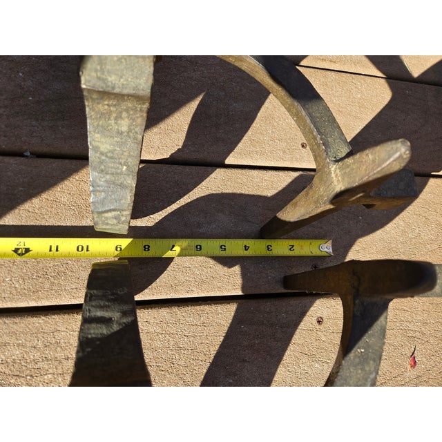 Vintage Cast Iron Andirons For Sale In Buffalo - Image 6 of 9