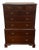 Vintage Craftique Chippendale Style Solid Mahogany Chest on Chest of Drawers For Sale