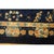 1920s 1920s Navy Blue Floral Shou Deco Antique Chinese Peking Knotted Rug 8'2" X 9'10" For Sale - Image 5 of 9