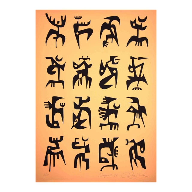 Leo Guida, Signals, Original Lithograph, 1984 For Sale