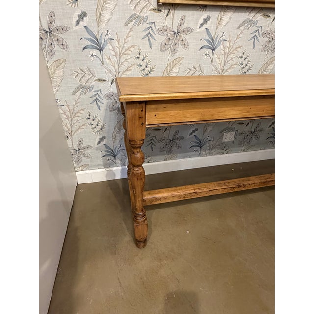 Tan 19th Century English Pine Console Table For Sale - Image 8 of 12