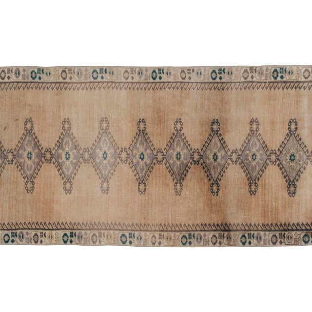 Mid-Century Style Turkish Oushak Runner Rug For Sale In New York - Image 6 of 10