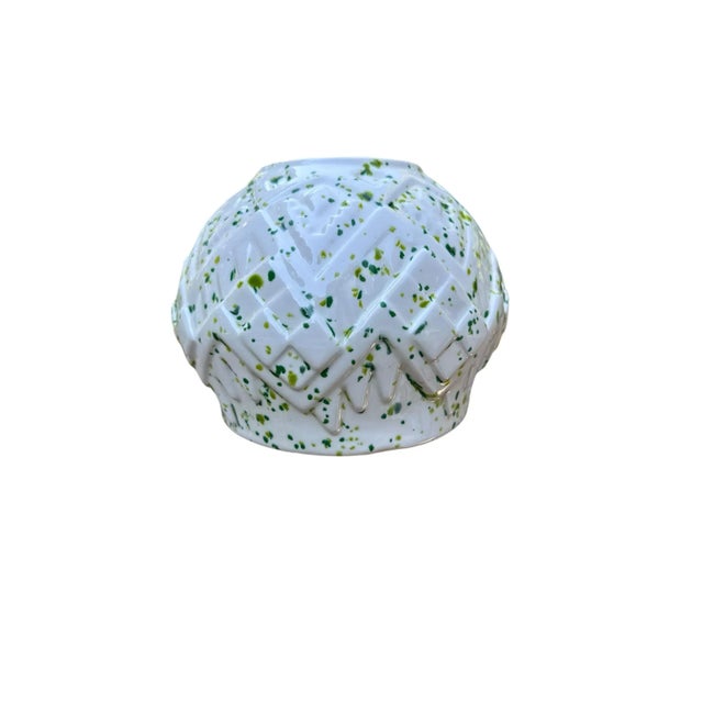 1970s Geometric Ceramic Planter Vase For Sale - Image 5 of 12