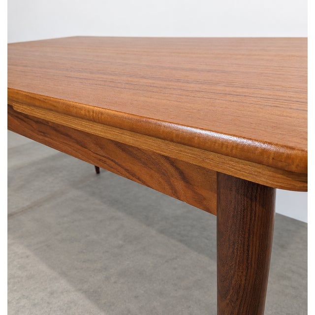 1960s Mid-Century Scandinavian Teak Extendable Dining Table, 1960s For Sale - Image 5 of 7