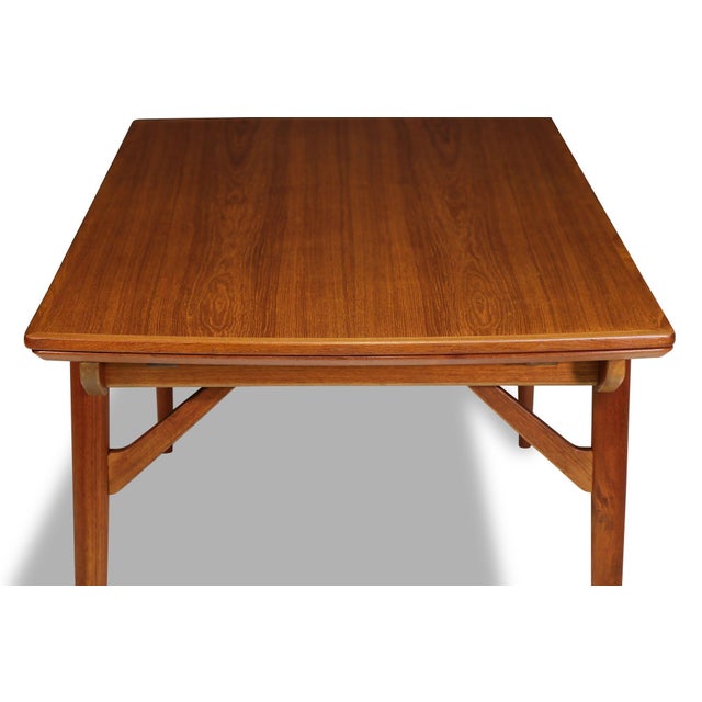 Attributed to Harry Østergaard Danish Teak Draw-Leaf Extension Dining Table, Circa 1960 For Sale - Image 9 of 11