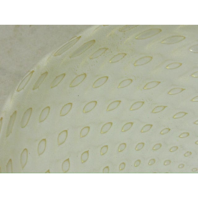 Antique White Vintage Alfredo Barbini Murano Glass Dish For Sale - Image 8 of 12