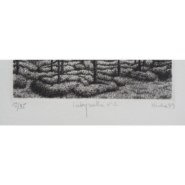 Contemporary François Houtin, Labyrinthe No. 2, 1979, Original Etching For Sale - Image 3 of 6