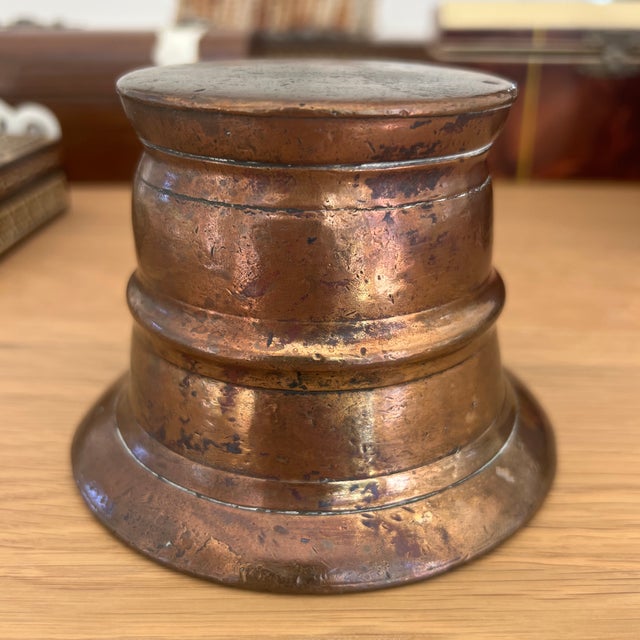 Metal 18th Century Bronze Mortar Bowl With Lovely Patina For Sale - Image 7 of 8