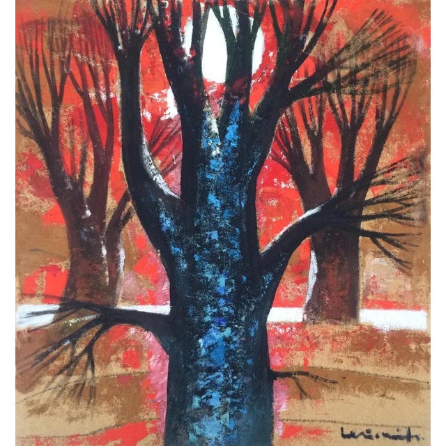 Laimdots Murnieks, Romantic Sunset, 1995, Oil on Cardboard For Sale - Image 4 of 4