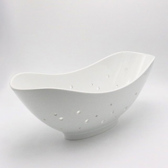 Ceramic KPM Porcelain Flower Boat Germany 1960 For Sale - Image 7 of 7