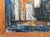 Richard Dempsey Early Modern Orange, Blue, and Yellow Toned Abstract City Landscape Painting, Mid 20th Century For Sale - Image 9 of 12