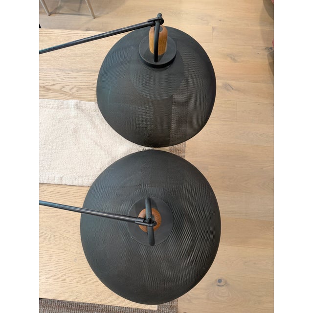 Allied Maker 20” Perforated Dome Pendant Lights - a Pair For Sale - Image 10 of 11