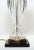 Mid 20th Century Vintage Waterford Style Crystal Lamp on Brass & Ebony Wood Base For Sale In Los Angeles - Image 6 of 9