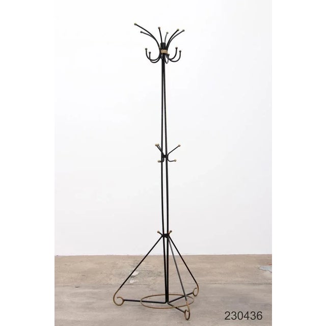 Metal French Hand-Forged Iron Coat Rack, 1960s For Sale - Image 7 of 11