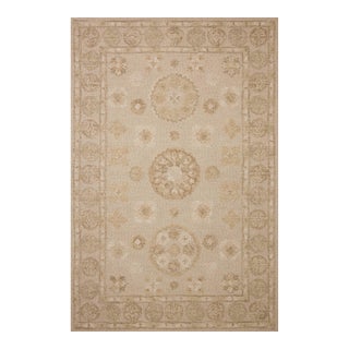 Chris Loves Julia x Loloi Dorothea Dove / Natural 3'-6" x 5'-6" Accent Rug For Sale
