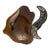 Decorative Fish Dish Ashtray, Brass & Abalone, 1990s After Los Castillo For Sale