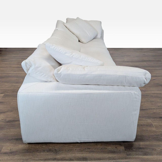 Restoration Hardware Restoration Hardware Cloud 3-Seat Modern White Sofa For Sale - Image 4 of 9