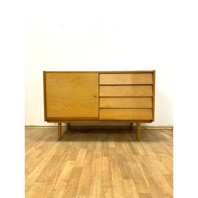 This stylish retro chest of drawers was made in the Czechoslovak Socialist Republic in the 1960s by Interier Prague,...