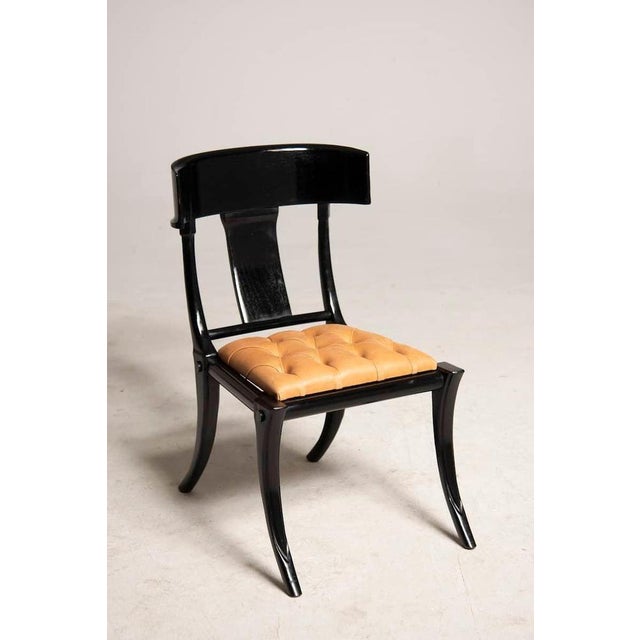 Contemporary Klismos Black Chair from Pescetta For Sale - Image 3 of 12