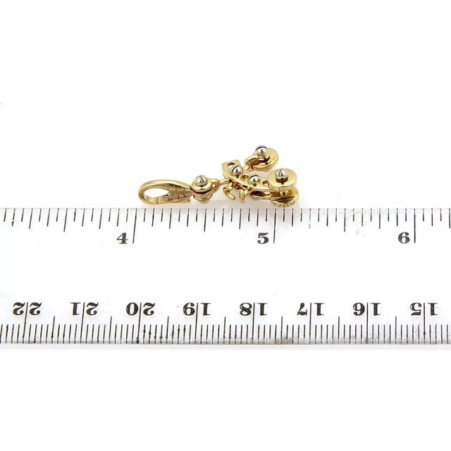 Cartier 18k Two Tone Gold Animated Tricycle Charm Pendant For Sale In Miami - Image 6 of 7