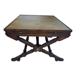 Theodore Alexander Leather Top Shoe Foot Coffee Table For Sale