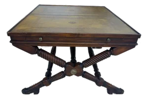 Theodore Alexander Leather Top Shoe Foot Coffee Table