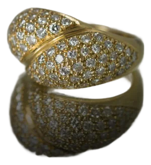 Late 20th Century Pave Diamond Ring, Size 4.25