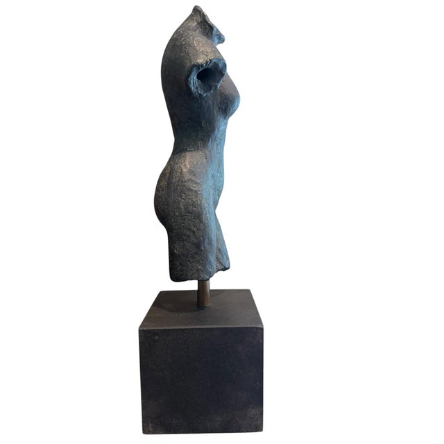 1990s Modernist Bronze Female Torso Sculpture in the Style of Kelly Wearstler For Sale In Los Angeles - Image 6 of 9