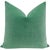 Pair of beautiful custom-made designer chenille pillows in jade. Meticulously handcrafted with serged interior seams,...