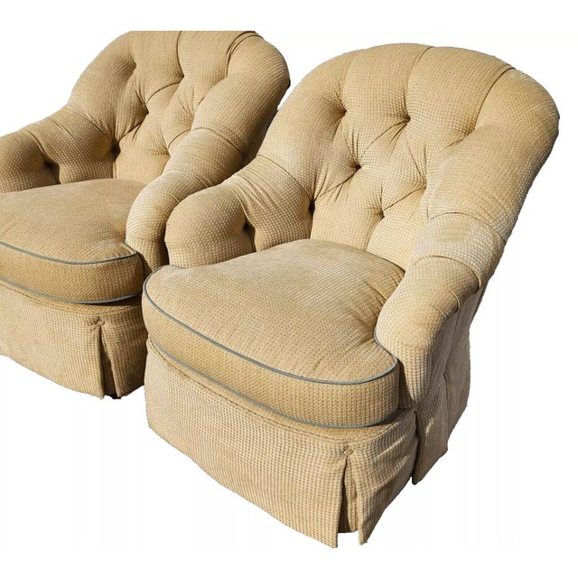 Set of 4 Club Chairs English Oversized by Century Furniture For Sale In Miami - Image 6 of 12