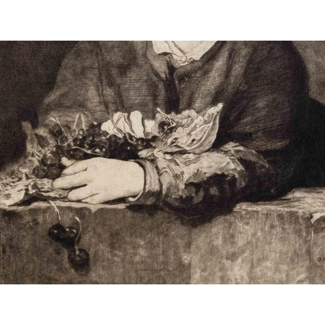 H. Berengier After Manet, Boy with Cherries, Etching, Early 20th Century For Sale - Image 4 of 5