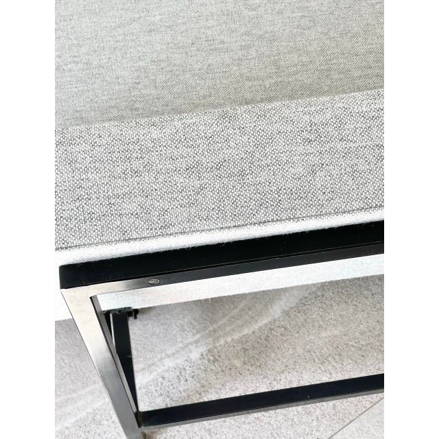 Daybed - 3-seater sofa by André Simard for Airbone. Manufactured in the 1960s. Black lacquered steel frame. Beautifully...