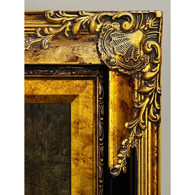 Large Late 20th Century J. Roybal Painting of Jump Roping Girl With Ornate Frame For Sale - Image 9 of 12