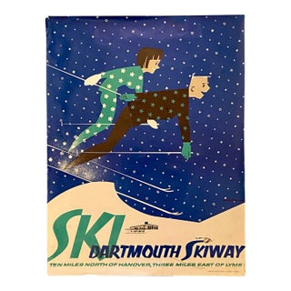 1957 Original Dartmouth Skiway Poster For Sale