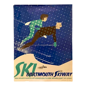 1957 Original Dartmouth Skiway Poster