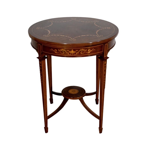 Louis XVI Style Mahogany Tea Table, 1910s For Sale