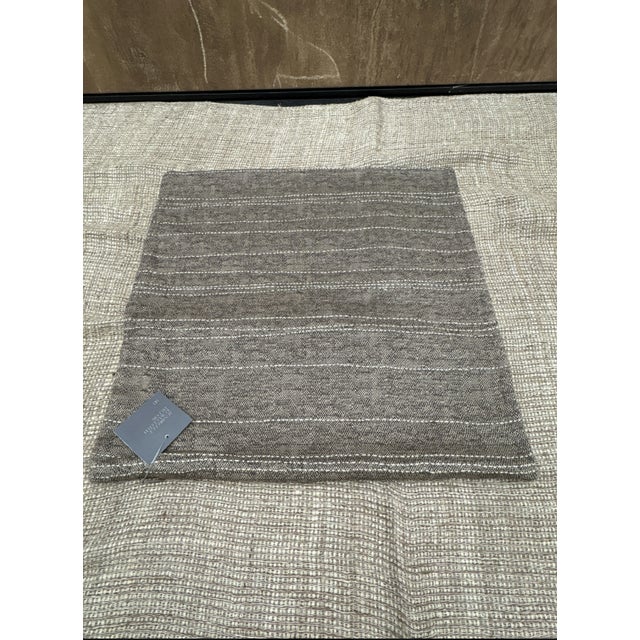 Rh Restoration Hardware Kuba Cloth Pickstitch Pillow Covers Set of 2 | 20" × 20" | Camel / Brown For Sale - Image 13 of 14